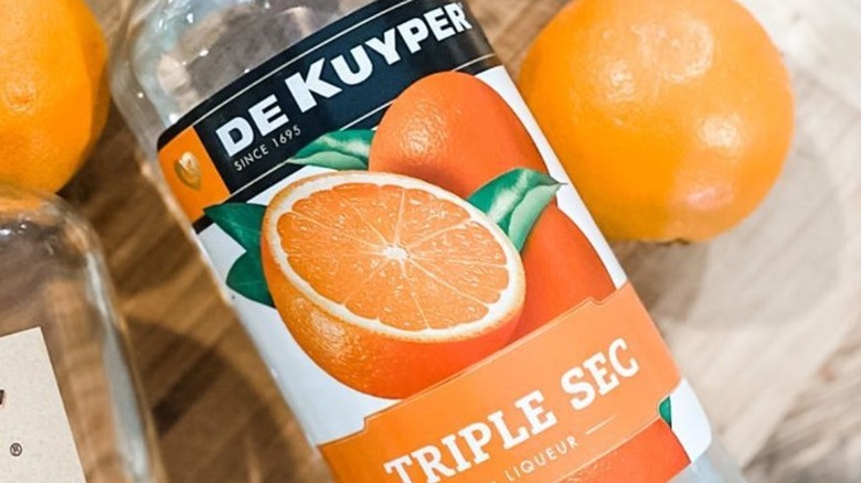 Bottle of De Kuyper triple sec