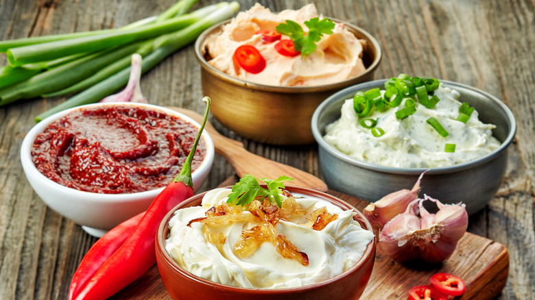 selection of dips