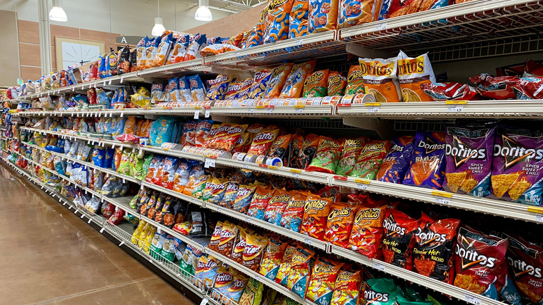 Bags of chips at store