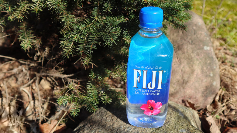 Fiji water outdoors