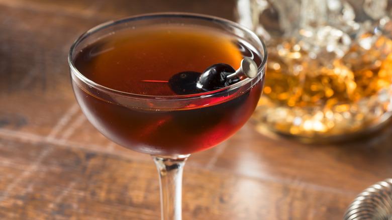 Closeup: Manhattan cocktail