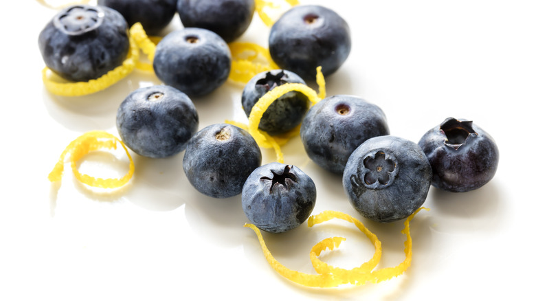 Blueberries and lemon zest