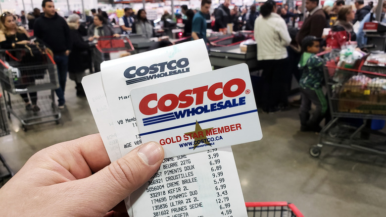 costco card and receipt