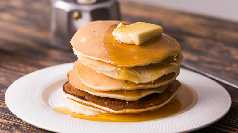 Stack of buttermilk pancakes