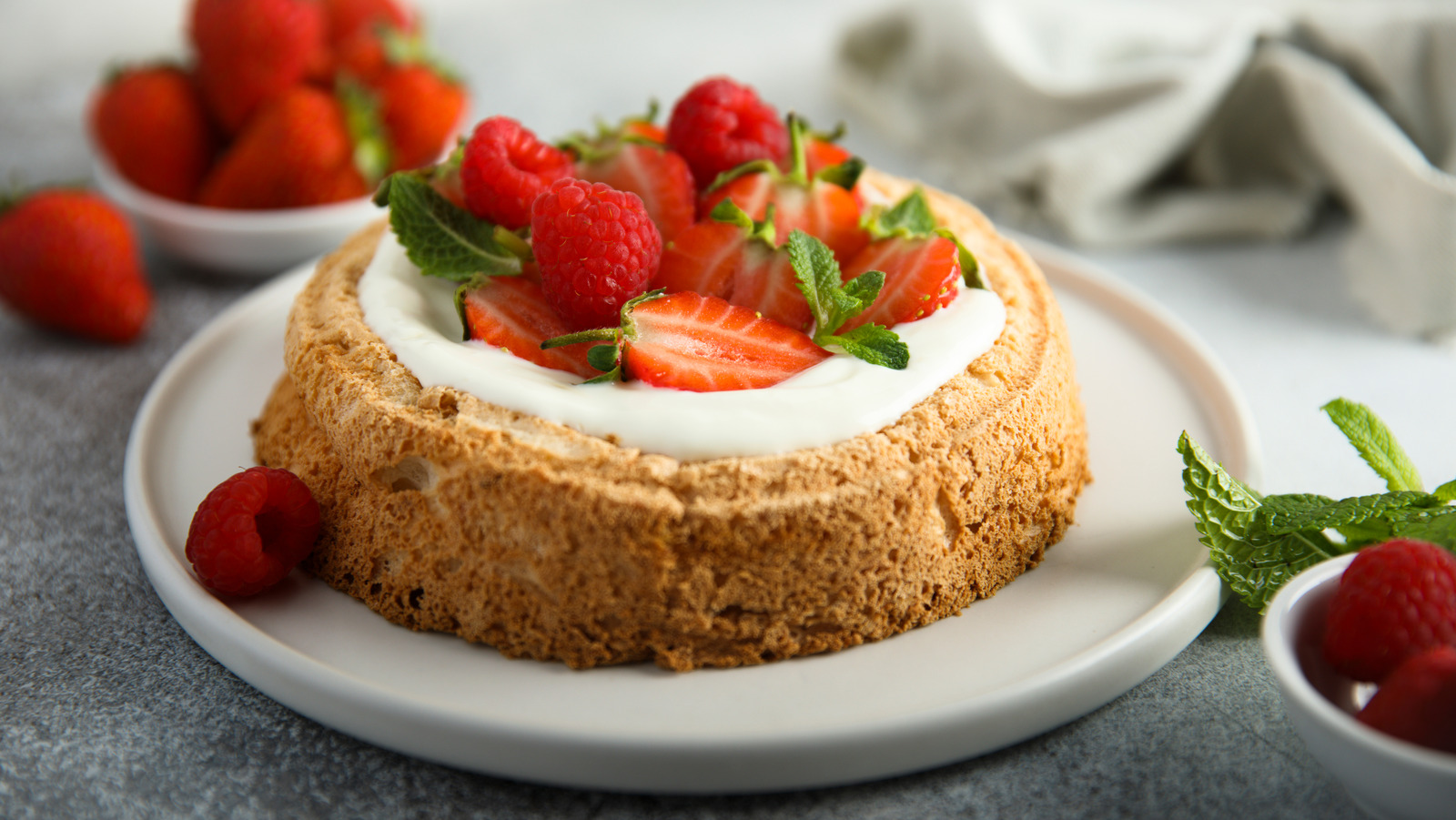 The Reason You Should Always Cool Angel Food Cake Upside Down
