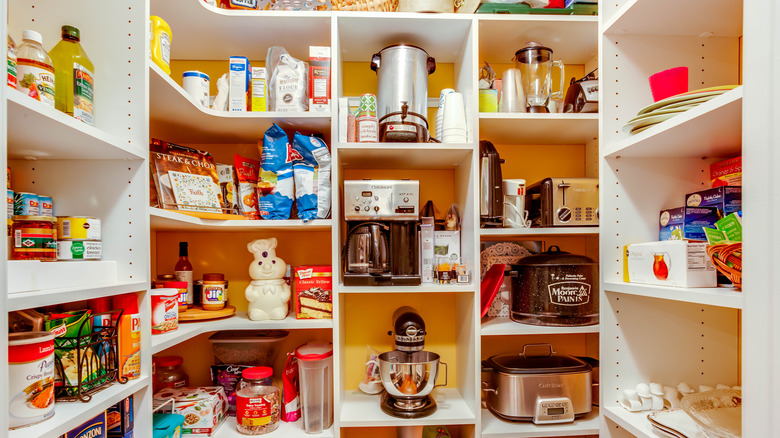 large well-stocked pantry