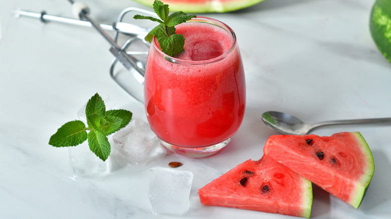 Glass of watermelon juice