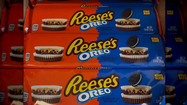 Three packages of Reese's Oreo Milk Chocolate Peanut Butter Cups
