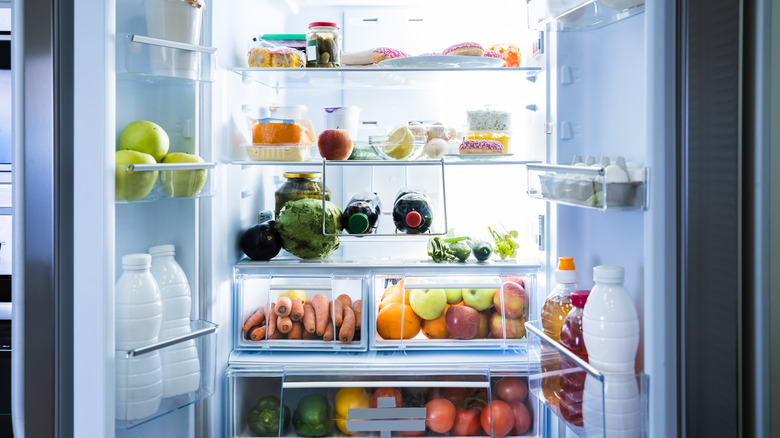 Inside of a fridge