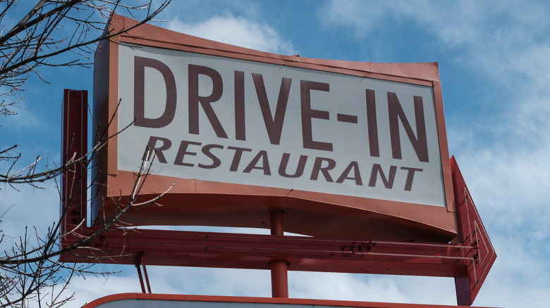 Drive-in restaurant sign