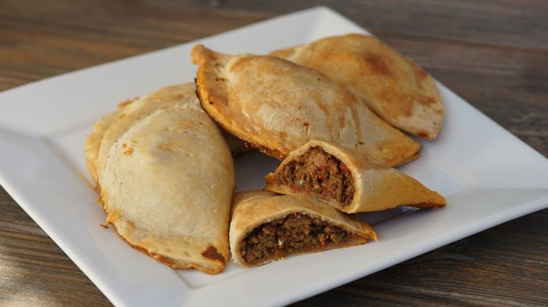 Beef empanadas served on plate