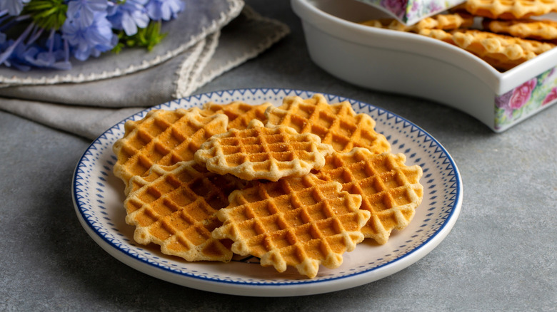 Waffles on a plate