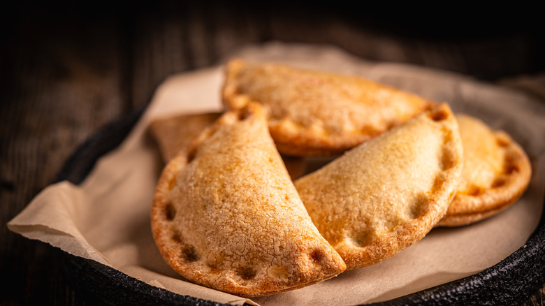 Meat pies on a plate