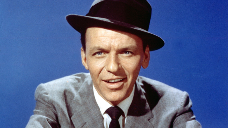 Frank Sinatra with hat askew