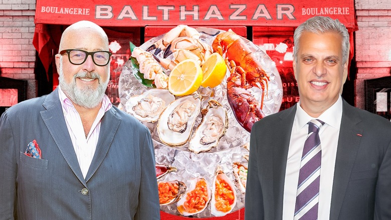 Balthazar, seafod tower, and celebrity chefs