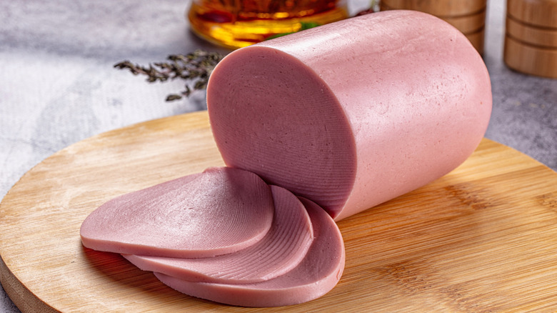Boiled pork pink bologna sausage