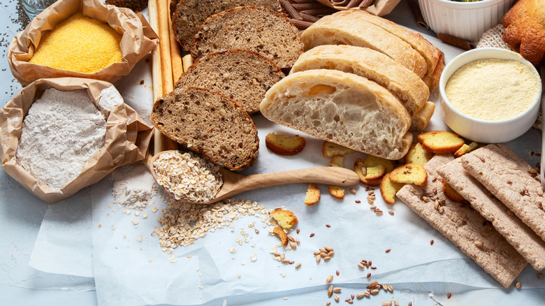 baked breads and flours