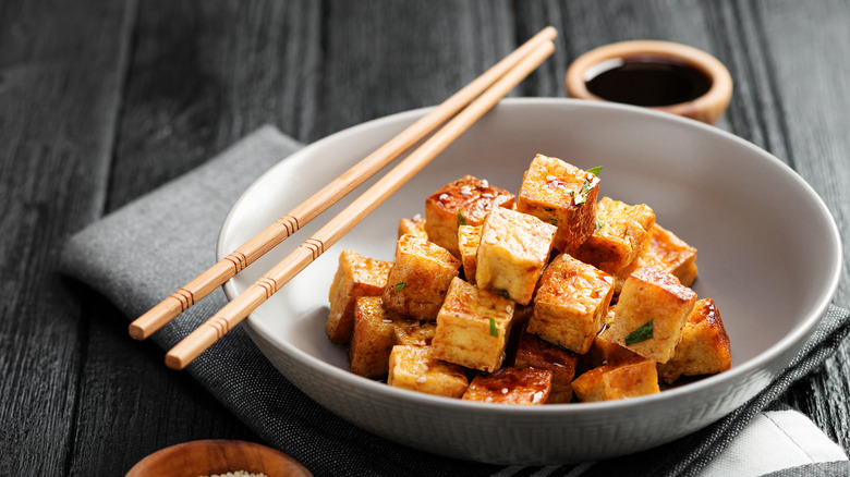 crispy tofu chopsticks