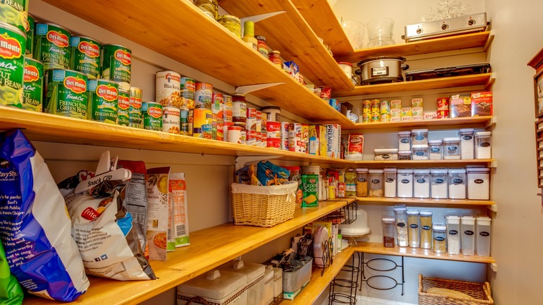 a well-stocked and organized home pantry