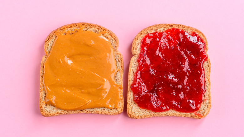 Peanut butter and jelly toasts