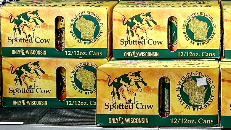 12 packs of Spotted Cow