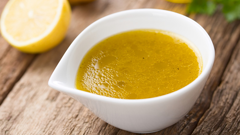 Homemade lemon herb vinaigrette