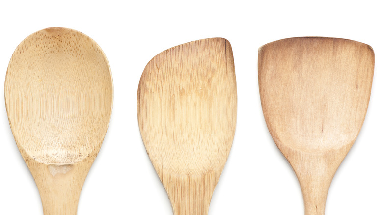 wooden spoon and spatulas
