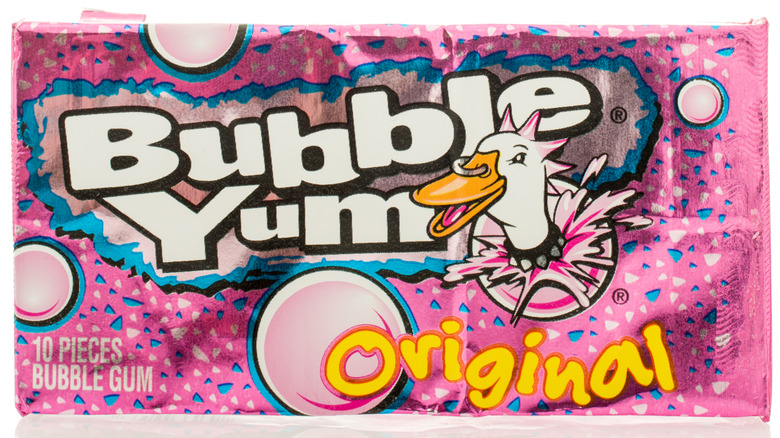 a package of bubble yum original gum