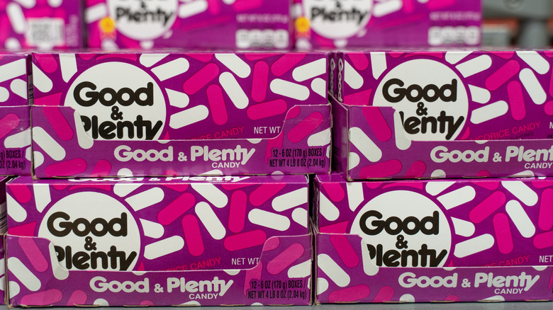 pink packages of Good & Plenty