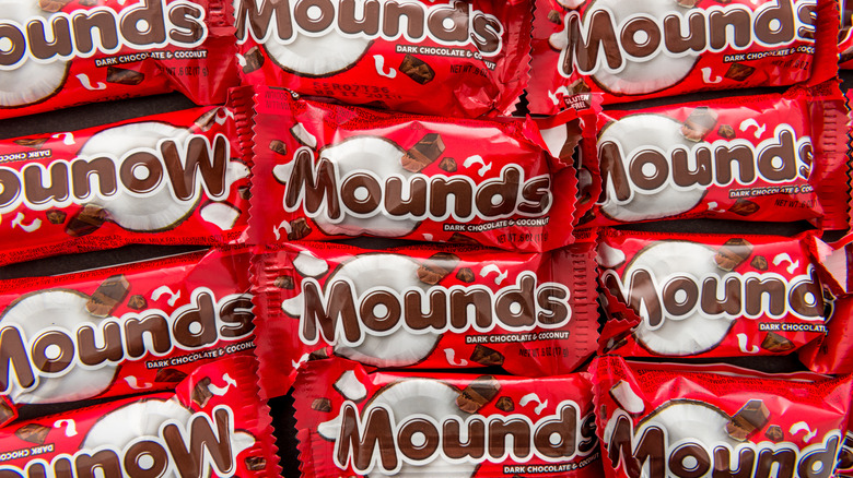 Mounds bars in red packaging