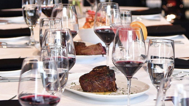 table setting at Mastro's Restaurant