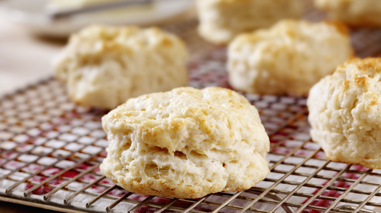 biscuits on cooling rack