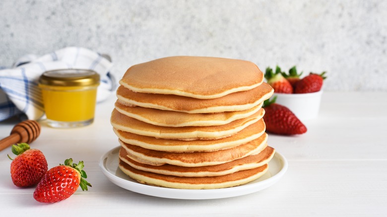 Fork in pancake stack