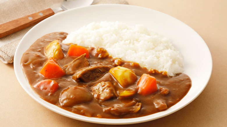 Japanese curry and rice