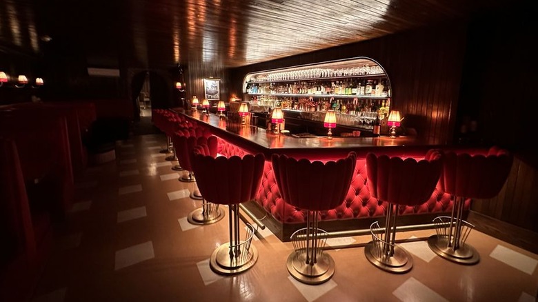 The bar at the Red Fox Bar in Boston