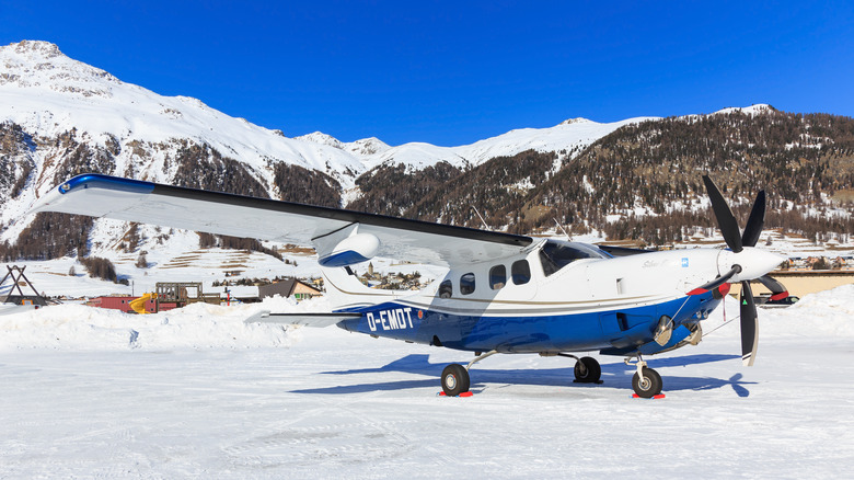 Cessna in snow