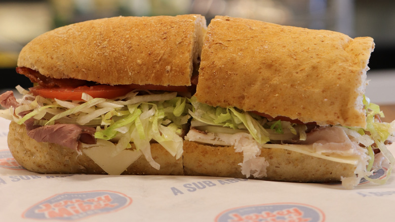 Jersey Mike's sandwich close up.
