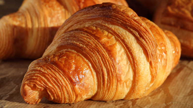 croissant with perfectly flaky layers