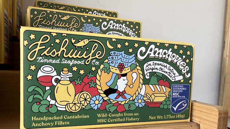 box of Fishwife tinned anchovies