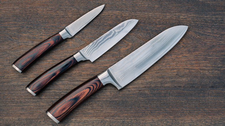 Set of three Japanese knives