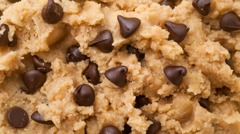 Close up of raw cookie dough 