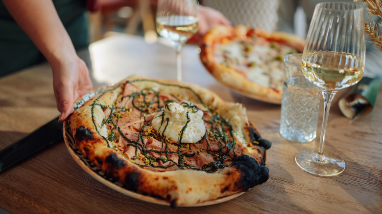Gourmet pizza served in Italy