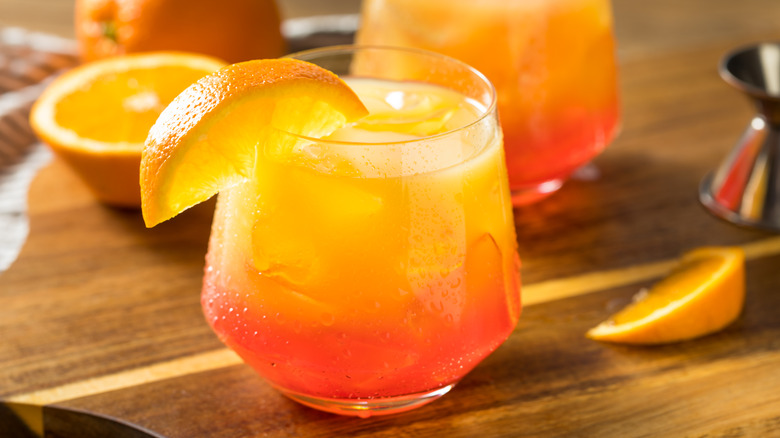 sweet-looking bright orange cocktails