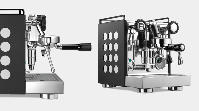 A side view and angled view of the Rocket Espresso Appartamento