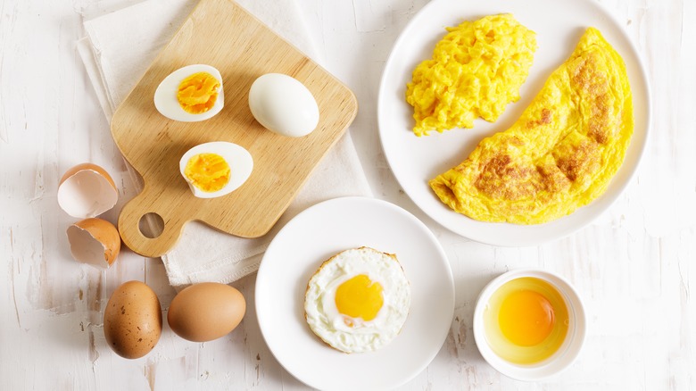 eggs cooked different ways