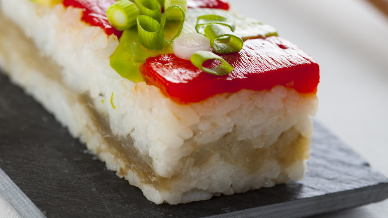 box-pressed sushi