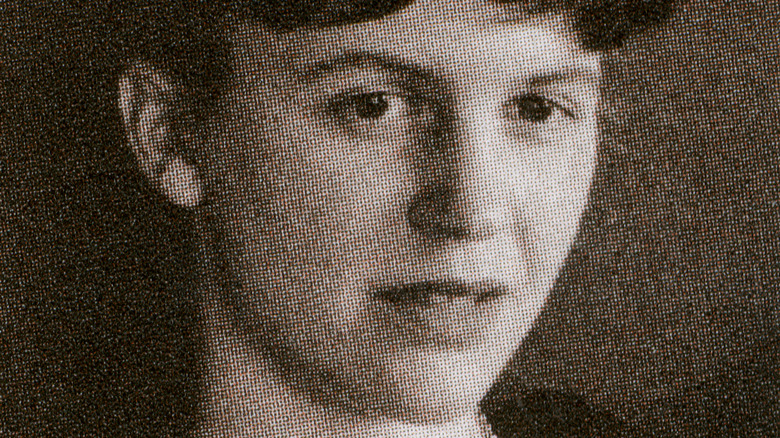 close up of Sylvia Plath stamp