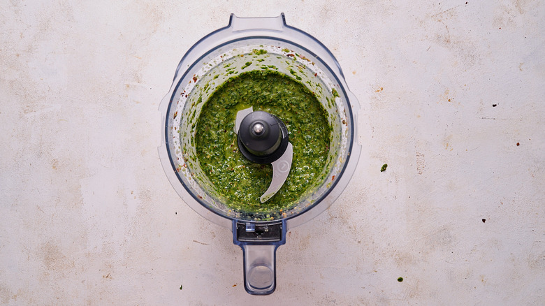 chimichurri in a food processor