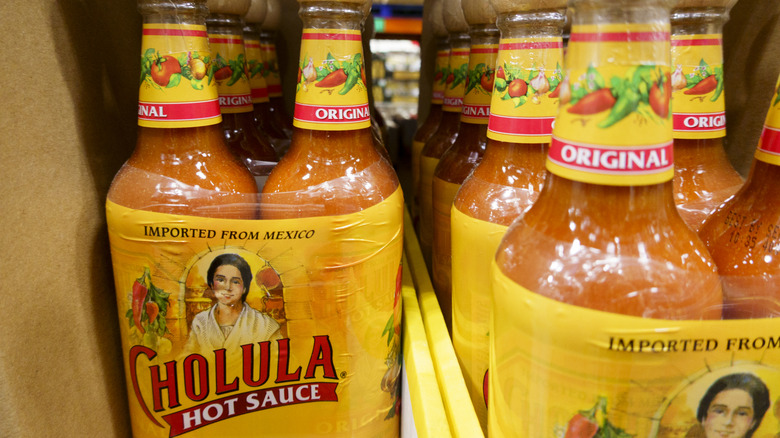 Cholula original hot sauce at a Costco