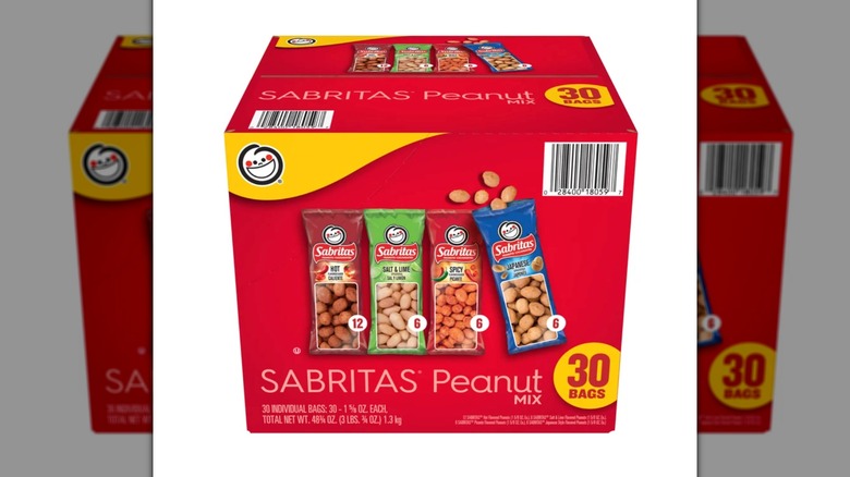 Pack of Sabritas peanuts with white background